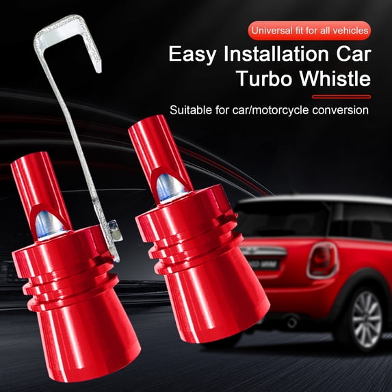 Huepoe Universal Turbo Sound Whistle for Exhaust Pipe - Aluminum Alloy Tailpipe Noise Enhancer for Cars, Motorcycles, Trucks (4 Sizes)