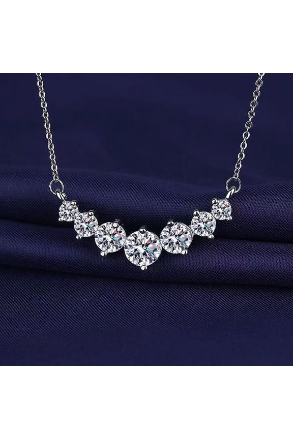 Women's Elegant Faux Crystal Necklace, Alloy Polished Clavicle Chain, Gold/Rose Gold/White Gold, 45cm+5cm