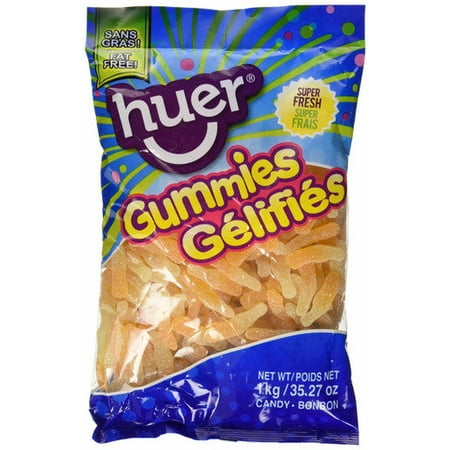 Huer Bulk Jumbo Sour Orange Bottles, 1kg /2.2lb