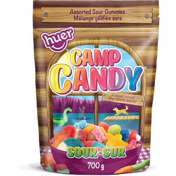 Huer Camp Candy Sour Gummies, 2x700g Bags/50 oz (2 Pack)