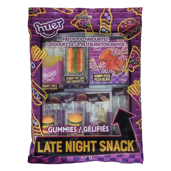 Huer Fast Food Favorites Gummies, Late Night Snack Gummy Candy - 77g/2.7 oz