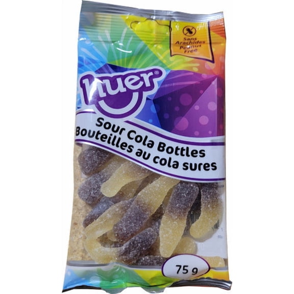Huer Sour Cola Bottles Gummy Candy, 75g/2.6 oz