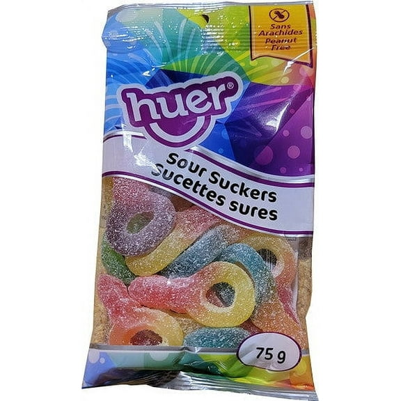 Huer Sour Suckers Gummy Candy, 75g/2.6 oz