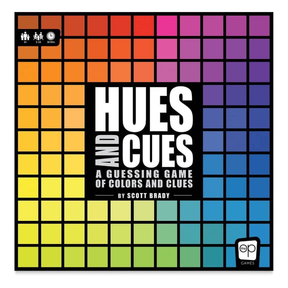 Hues and Cues Board Game, Word Association with Colors, Use Clues to Match the Right Hue, Fun for Families and Friends, A Vibrant Color Guessing Party Game From The Op Games