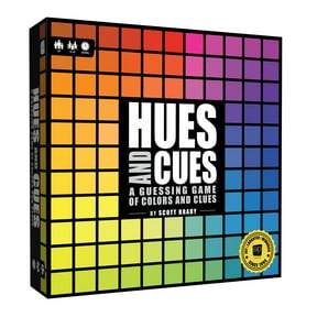 Hues and Cues Board Game, Word Association with Colors, Use Clues to Match the Right Hue, Fun for Families and Friends, A Vibrant Color Guessing Party Game From The Op Games