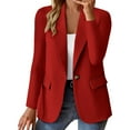 thumbnail image 1 of Huesdet Business Casual Blazer for Women Suit Jackets Dressy Long Sleeve Open Front Work Office Blazer Lapel Button Jacket(Red,XXL), 1 of 6