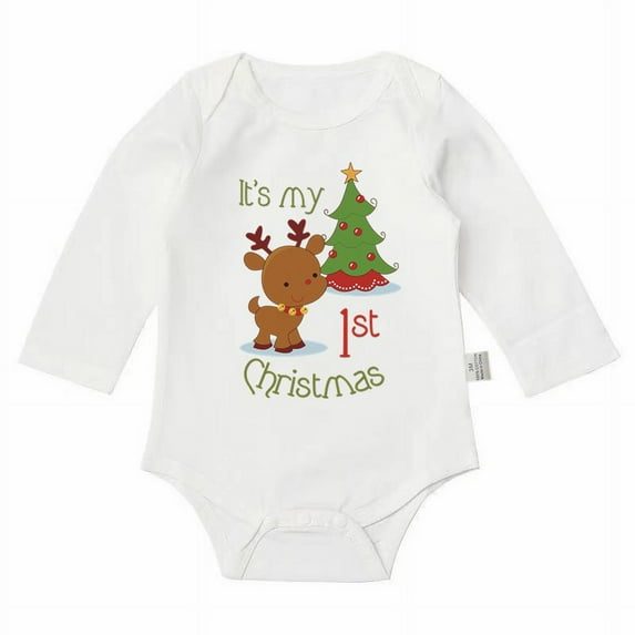 Huesdet Christmas Newborn Baby Fleece Romper One-Piece Footies Jumpsuit Infant Bodysuit For Baby Boys Girls Winter(Wine,0-3 Months)