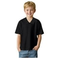 thumbnail image 1 of Huesdet Girls' School Uniform Short Sleeve Polo Shirt, Button Closure - Comfortable and Soft Interlock Fabric(Black,5-6 Years), 1 of 4