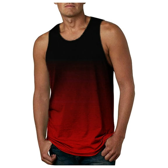 Huesdet Men Workout Tank Top Gym Bodybuilding Sleeveless Muscle T Shirts Cut Off Shirts(,XL)