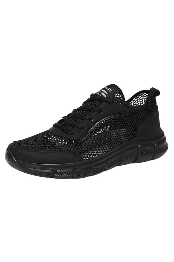 Men's Walking Shoes Running Trainers Sneaker Shoes Athletic Gym Fitness Sport Shoes Lightweight Casual Working Jogging Outdoor Shoe(Black,10.5)
