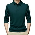 thumbnail image 1 of Huesdet Mens Knit Polo Sweater Long Sleeve Collared Polo Hidden Button Casual Pullover Sweaters(Green,3XL), 1 of 5