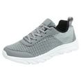 thumbnail image 1 of Huesdet Mens Lace Up Running Shoes Breathable Lightweight Comfortable Fashion Non Slip Sneakers for Men(Grey,9.5), 1 of 7