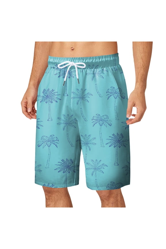 Mens Swimming Trunks Swim Trunks Quick Dry Swim Shorts with Mesh Lining Funny Swimwear Bathing Suits(Blue,XXL)