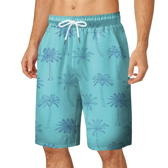 Huesdet Mens Swimming Trunks Swim Trunks Quick Dry Swim Shorts with Mesh Lining Funny Swimwear Bathing Suits(Blue,XXL)