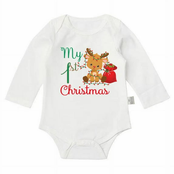 Gibobby Newborn Baby Boy Christmas Outfit Christmas Tree Embroidery Romper Color Block Bodysuit Jumpsuit Fall Outfit(Dark Green,9-12 Months)