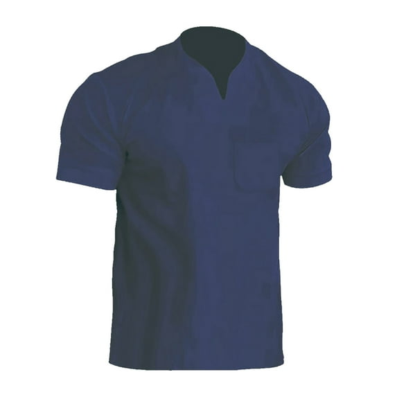 Huesdet T-Shirt for Men Cotton Short Sleeve Crew Neck Tee Moisture Wicking Athletic Workout(Blue,XXL)