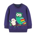 thumbnail image 1 of Huesdet Toddler Baby Girls Sweatshirts Casual Pullover Crewneck Winter Long Sleeve Tops Shirts Clothes(Dark Blue,6 Years), 1 of 7