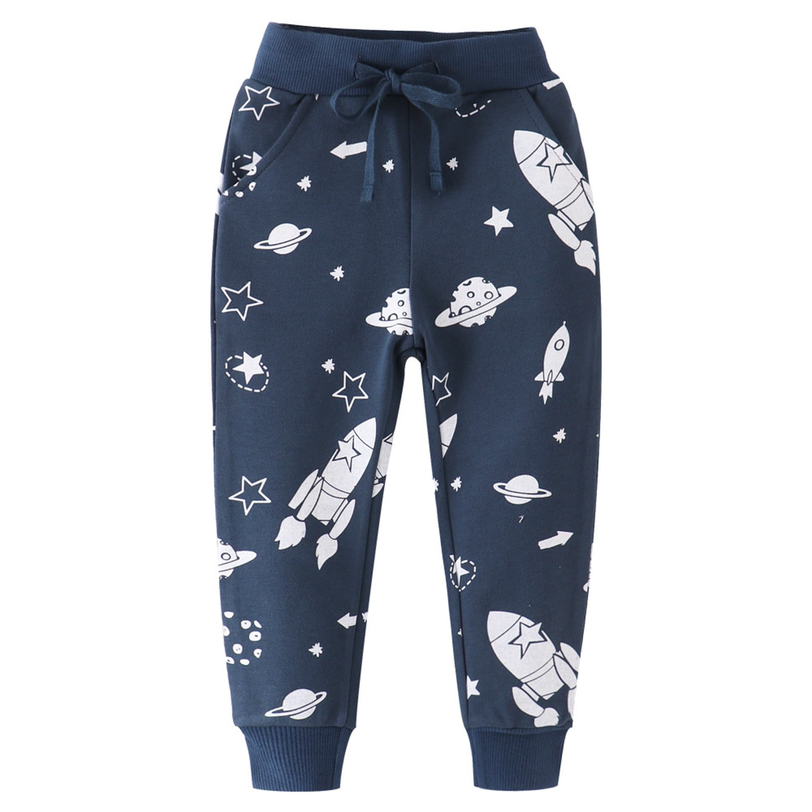 Gibobby Toddler Boy Girl Cotton Pants Lightweight Trousers Kids Summer Casual Solid Sweatpants with Drawstring(Navy,3 Y)