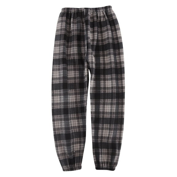 Huesdet Toddler Boys Girls Long Sleep Pants - Unisex Plaid Casual Loose Soft Elastic Waist Pajamas Bottoms(White,10-11 Years)