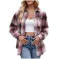 thumbnail image 1 of Huesdet Womens Corduroy Button Up Shirts Boyfriend Long Sleeve Oversized Blouses Tops(S,Pink), 1 of 9