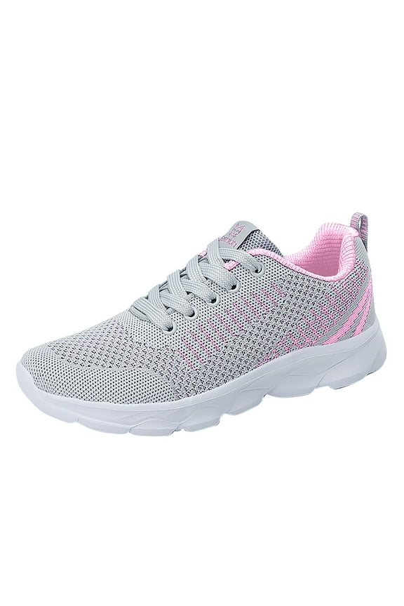 Womens Running Shoes Lightweight Tennis Shoes Non Slip Gym Workout Shoes Breathable Mesh Walking Sneakers Pink,7.5