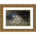 thumbnail image 1 of Huet, Paul 32x22 Gold Ornate Wood Framed with Double Matting Museum Art Print Titled - Breakers at the Granville Point, 1 of 4