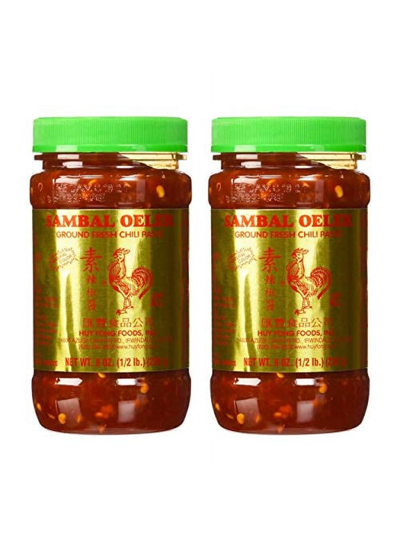 Huey Fong Sambal Oelek Chili Paste 8 Oz (2 Pack)