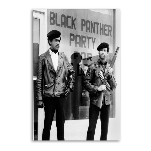 Huey Newton & Bobby SEALE Home Decor Poster Wall Art Hanging Picture Print Bedroom Decorative Painting Posters Room Aesthetic 16x24inch(40x60cm)