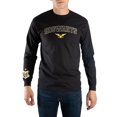thumbnail image 1 of Hufflepuff Hogwarts Mens Quidditch Captain Black Long Sleeve Shirt-XS, 1 of 2