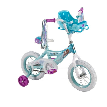 Huffy 12 G Frozen Bike W/ Sleigh Doll Carrier