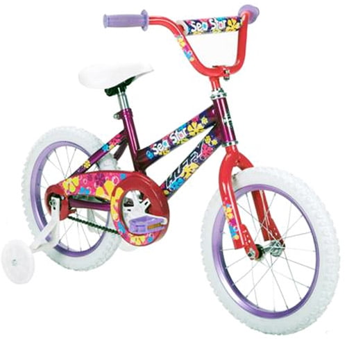 Huffy 16" Girl's Sea Star Bicycle with Training Wheels