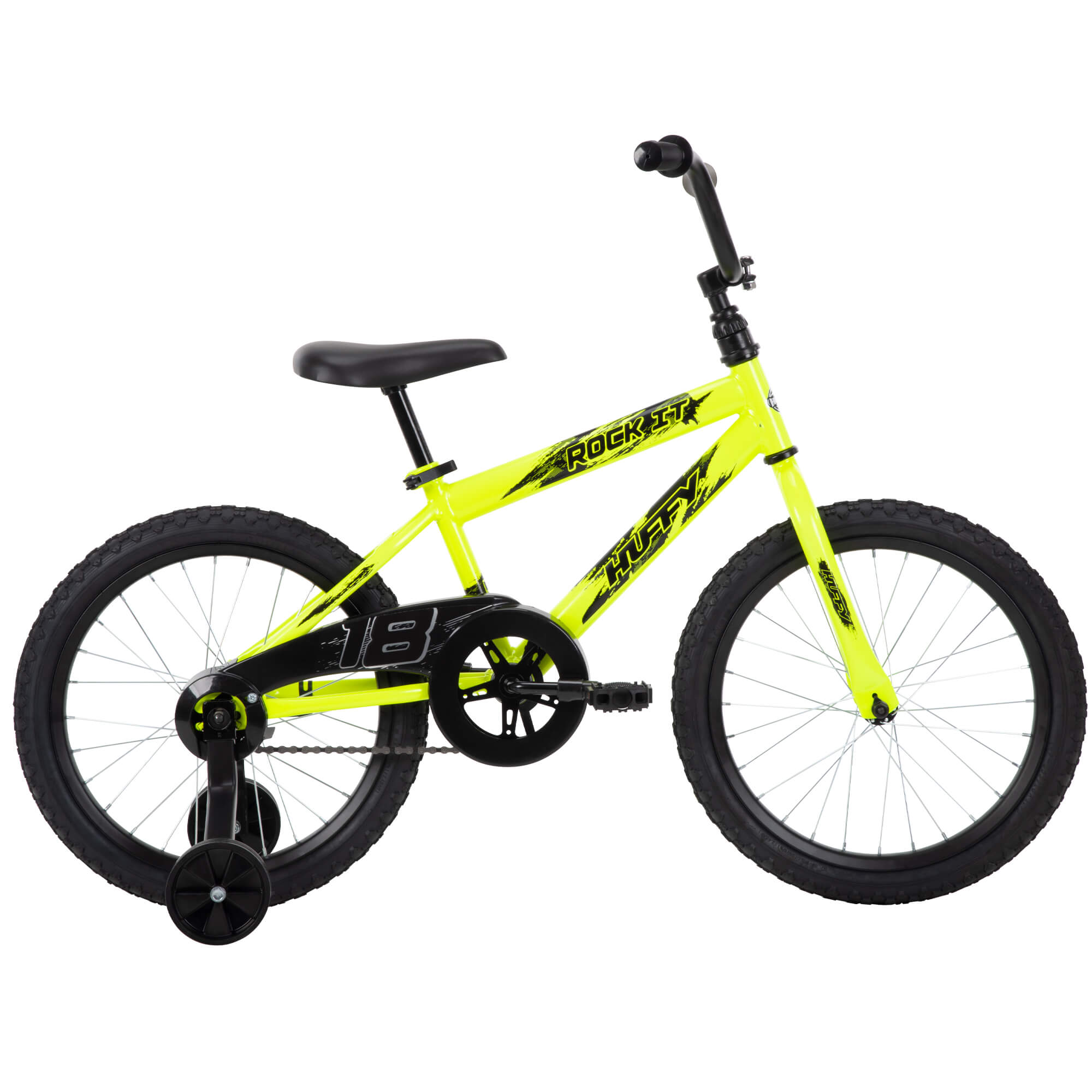 Huffy 18 in. Rock It Kids Bike for Boys Ages 4 and up, Child, Neon Powder Yellow - image 1 of 16