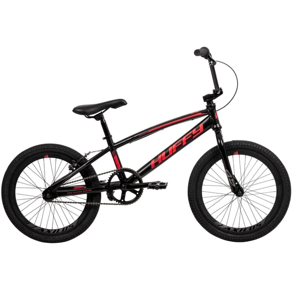Huffy 20 Axilus BMX Race Bike, Kids/Teens, Matte Black, Unisex