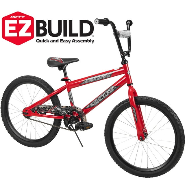 Huffy 20" Rock It EZ Build Kids Bike for Boys, Red