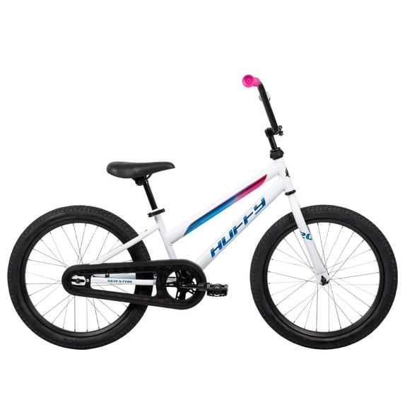 Huffy 20" Sea Star Girls’ Kids’ Bike, Fits Riders 44”-56”, EZ Build, White