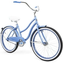 Huffy 24" Cranbrook Girls' Cruiser Bike with Perfect Fit Frame, Ages 12+ Years, Periwinkle