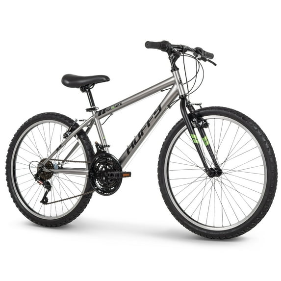 Huffy 24" Granite Mountain Bike, Fits Riders 58" - 70", 15-Speeds, Gray, Adult, Boy's