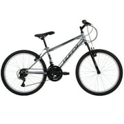 Huffy 24” Rock Creek Mountain Bike, Fits Riders 58” - 70”, Gray, Youth, Boy’s