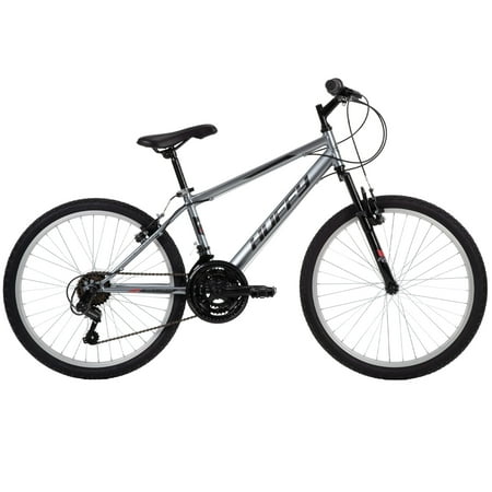Huffy 24” Rock Creek Mountain Bike, Fits Riders 58” - 70”, Gray, Youth, Boy’s