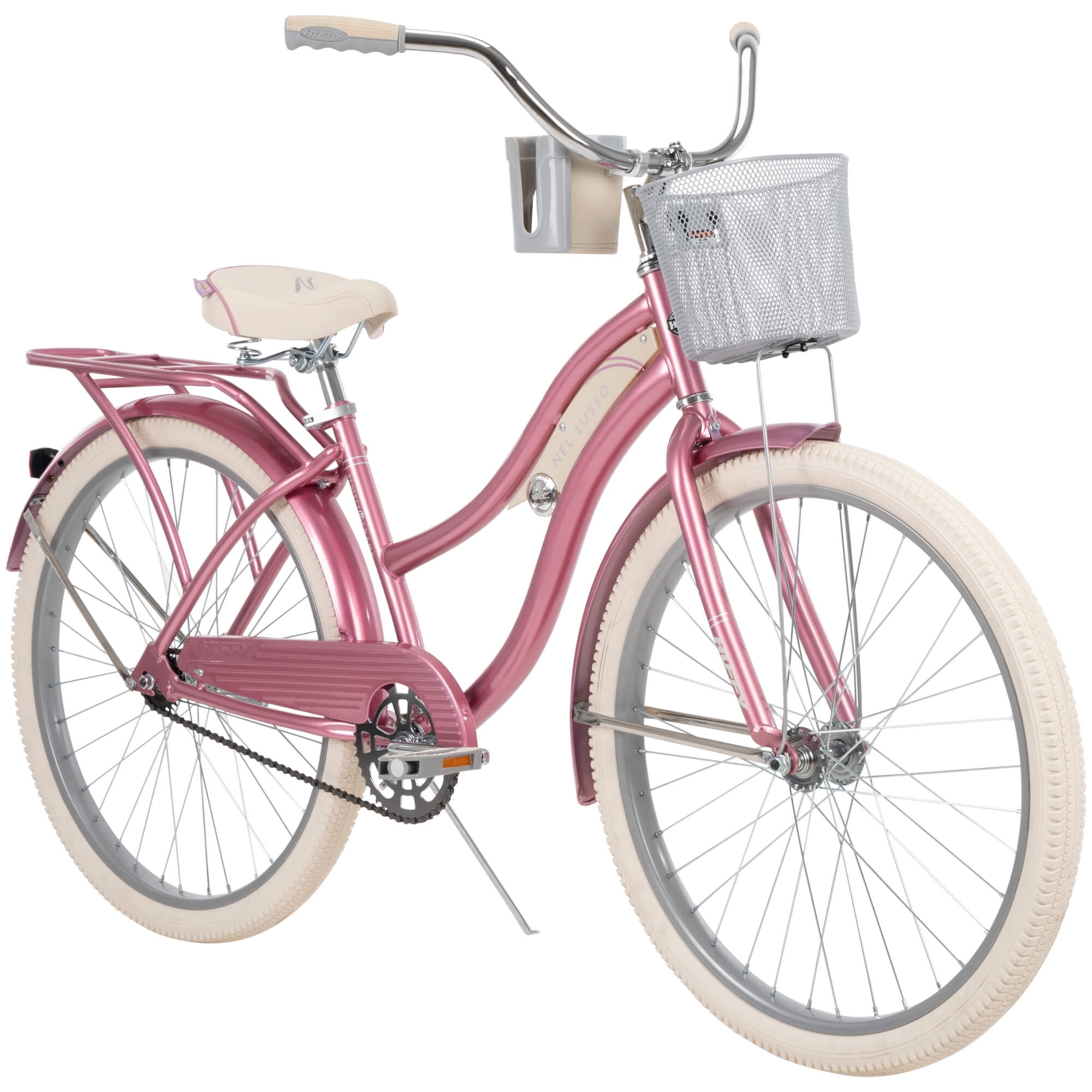 Huffy, Nel Lusso Classic Cruiser Bike with Perfect Fit Frame, Women's, Gray, 26