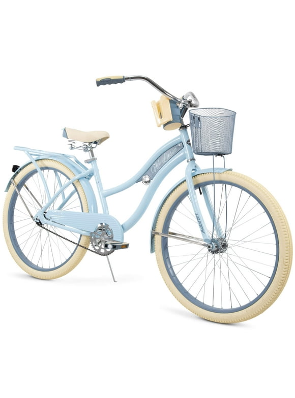 Huffy 26" Nel Lusso Classic Cruiser Bike with Perfect Fit Frame, Women's, Ages 13" Years, Light Blue