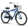 Huffy 26” Nel Lusso Men's Cruiser Bike, Gloss Royal Blue