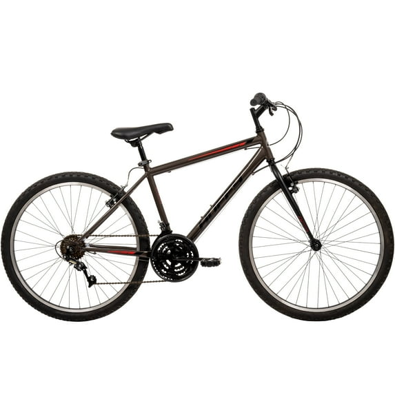 Huffy 26" North Peak Mountain Bike, Fits Riders 5'0"+, Charcoal Gray, Adult, Men's