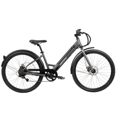 Huffy 27.5” Vienna 36V Electric Bike, Fits Riders 60”+, Gray, Adult, Unisex