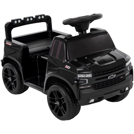 Huffy 6 Volts Chevy Silverado Truck Ride-on Toy Quad for Children ages 1.5+ Years, Black