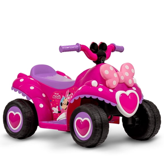 Huffy 6V Disney Minnie Mouse Ride-On Quad, Ages 1.5-3, Toddlers/Kids, Pink