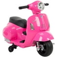 thumbnail image 1 of Huffy 6V Vespa Ride-On Electric Scooter for Kids, Pink, 1 of 9
