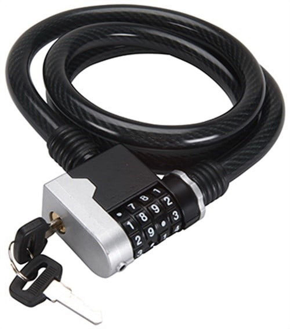 Huffy Bicycles 00235LK Bicycle Lock, Key & Combination, Black & Silver