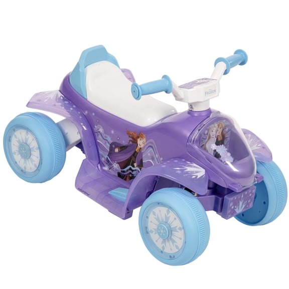 Open Box Huffy Disney 6V Frozen Electric Ride-On Quad for Ages 1.5-3 in Purple