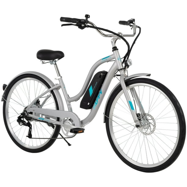 Huffy Everett 27.5 Women s Comfort Electric Bike Grey 36V 350W UL2849 compliant Walmart Business Supplies